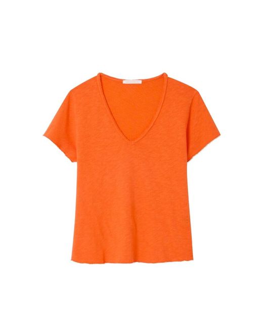 American Vintage Orange Sonoma V-Neck T-Shirt
