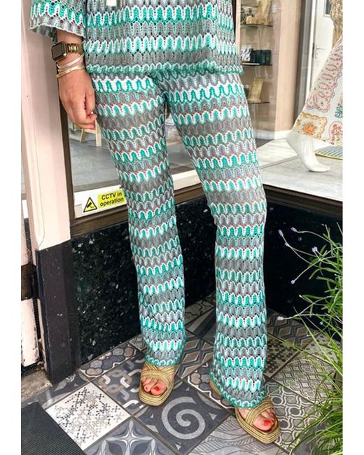 VALERIE KHALFON Blue Python Pant