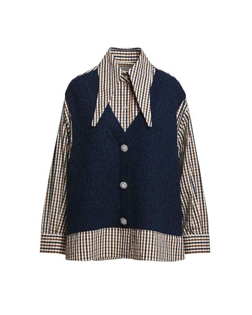 Essentiel Antwerp Blue Kute Layered Vest