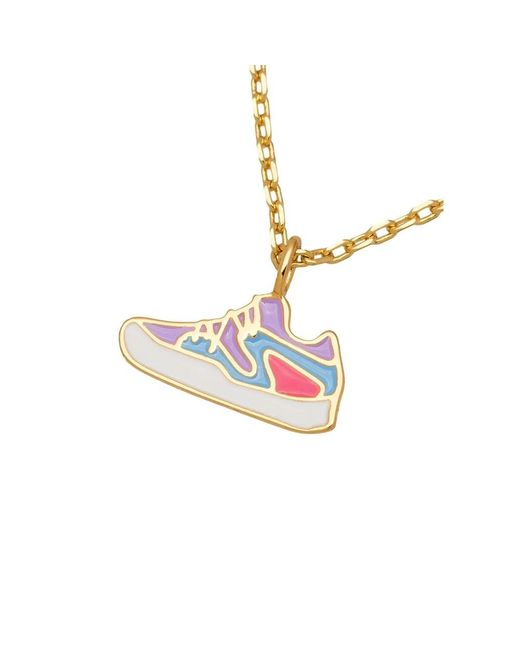Lulu White Sneaker Necklace