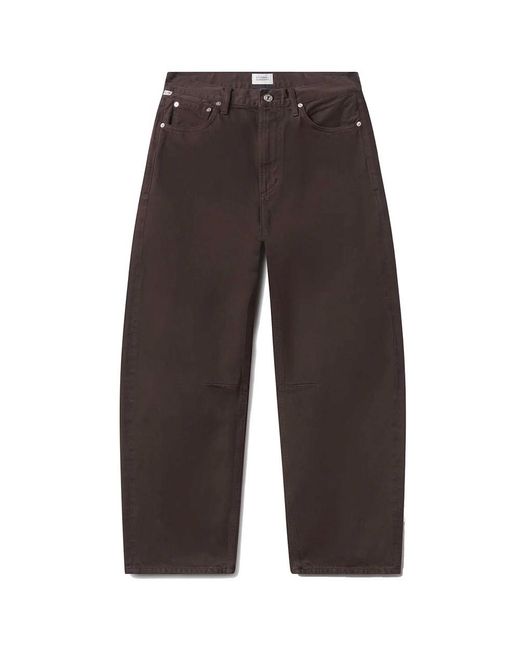 Citizens of Humanity Brown Miro Relaxed Barrel Leg High Rise Jean