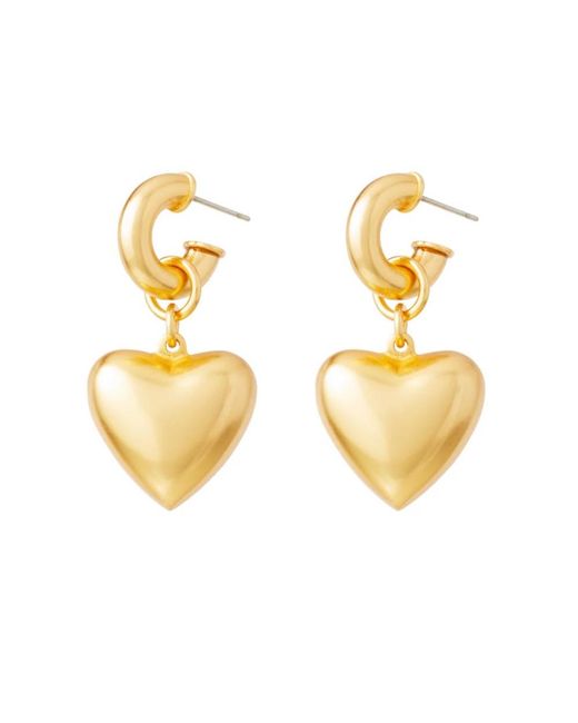 Roxanne Assoulin Metallic Heart & Soul Puffy Earrings