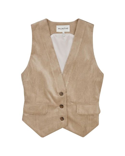 Munthe Natural Lillian Velvet Corduroy Waistcoat
