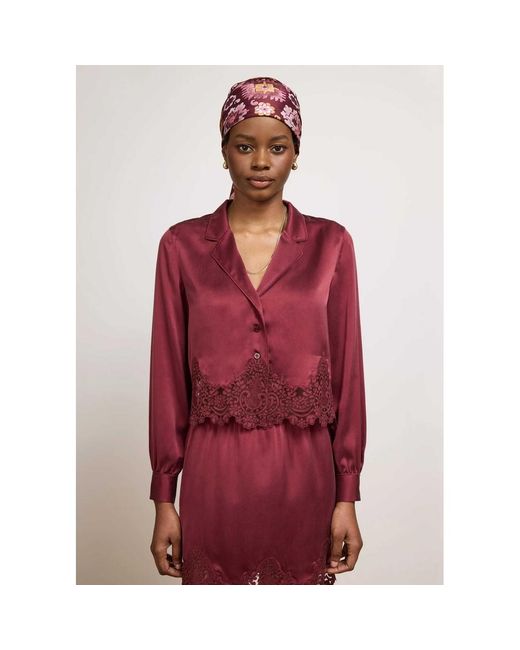 Hayley Menzies Red Lola Silk Shirt
