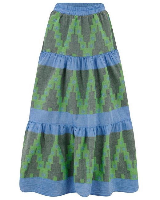 Devotion Green Aquamarina Maxi Skirt