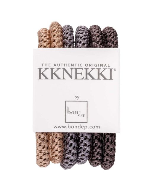 KKNEKKI Multicolor Hair Tie Slim Bundle 6 Pack