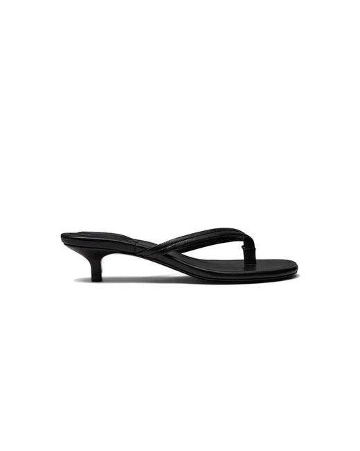 Pavement Black Pasommer Heeled Flip Flop Sandals