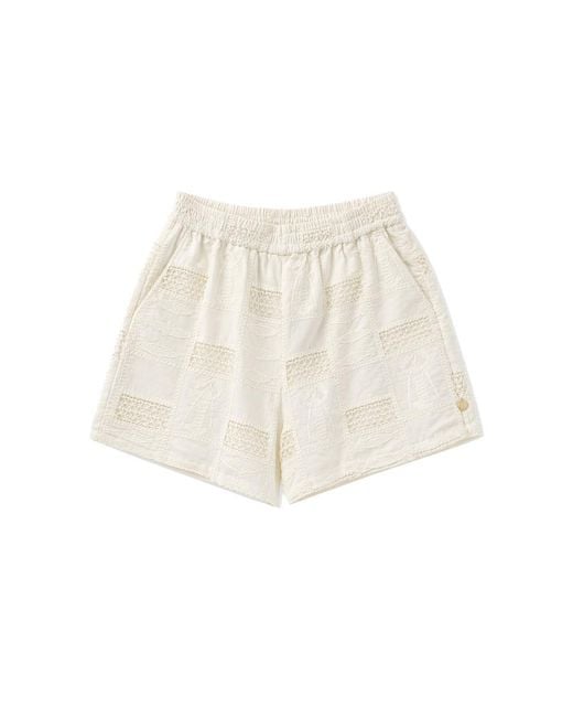 FABIENNE CHAPOT Natural Ben Organic Cotton Crochet Shorts