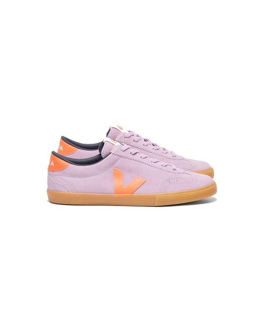 Veja Pink Volley Suede Trainer