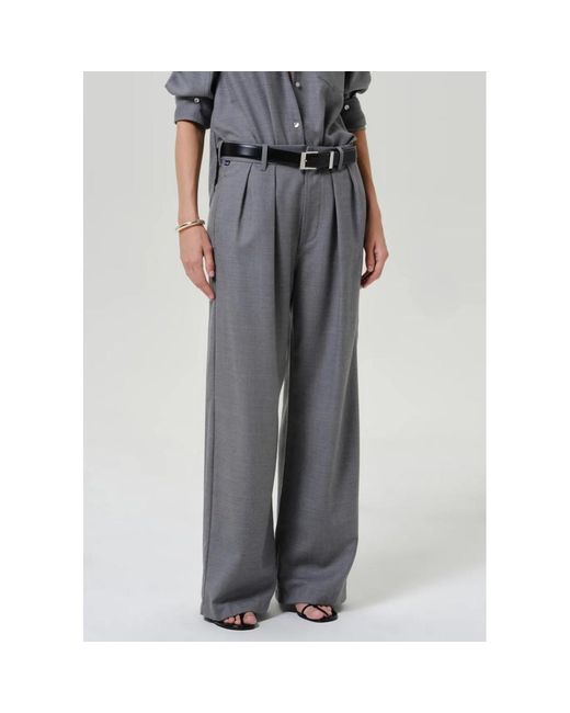 Citizens of Humanity Gray Ines Felted Wool Trousers