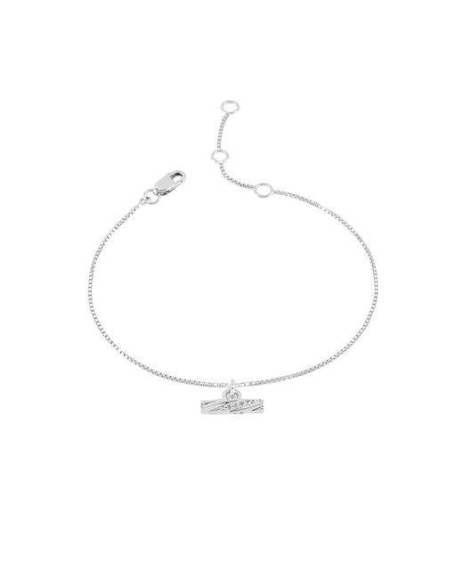Rachel Jackson Metallic Twisted T Bar Chain Bracelet
