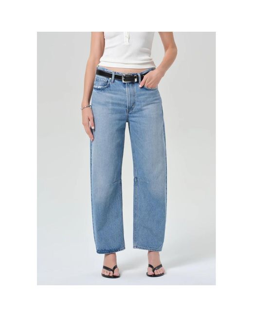 Citizens of Humanity Blue Miro Relaxed Barrel Leg High Rise Jean 29"