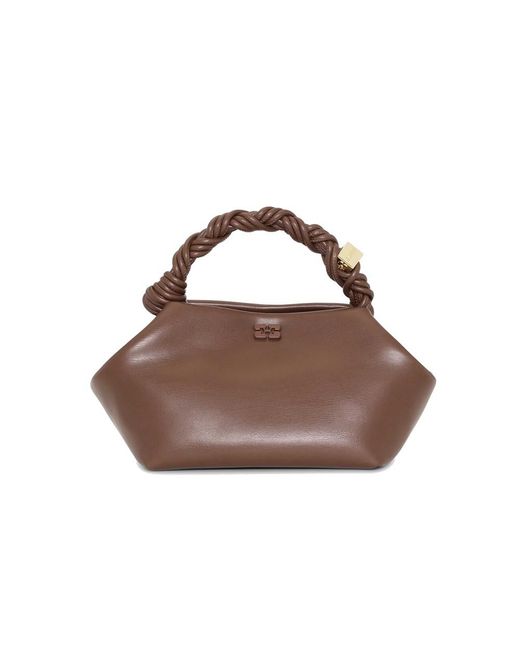 Ganni Brown Small Leather Bou Bag
