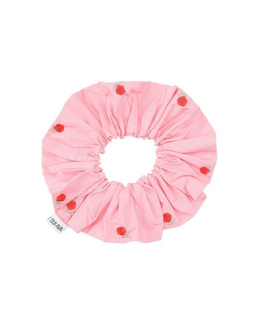 SUI AVA Pink Bobbie Cotton Scrunchie
