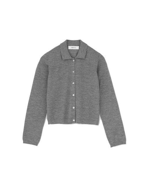 SKALL Gray Amethyst Wool Cardigan