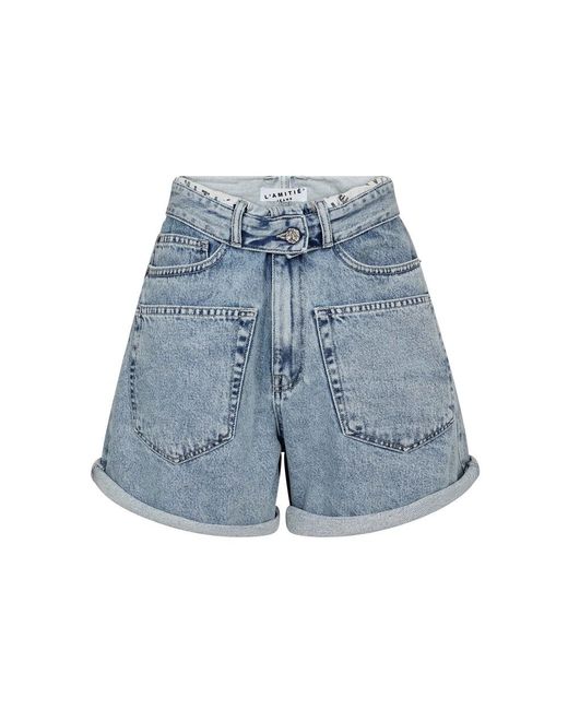 Haute L'Amitié Blue Flip Waist Shorts
