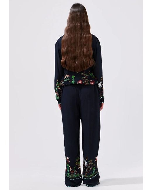 Hayley Menzies Blue Embellished Trousers