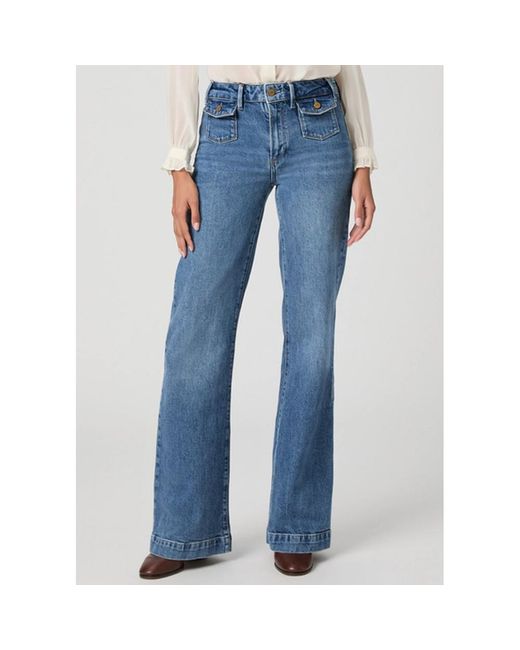 PAIGE Blue Leenah" Pockets High Rise Wide Leg