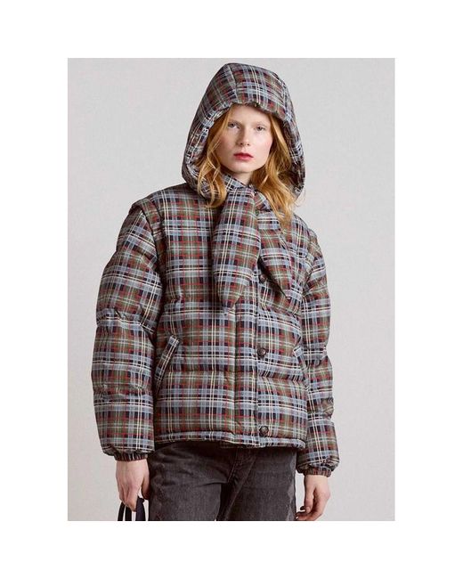 Damson Madder Brown Pearl Puffer Jacket