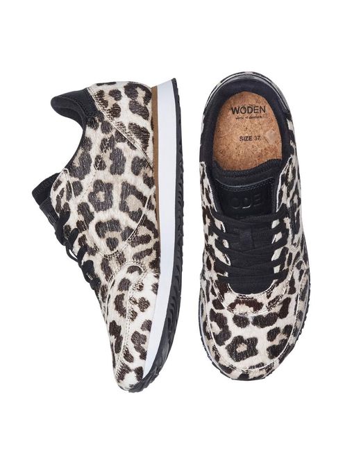 woden leopard trainers