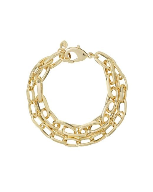 Roxanne Assoulin Metallic The Paperclip Double Bracelet