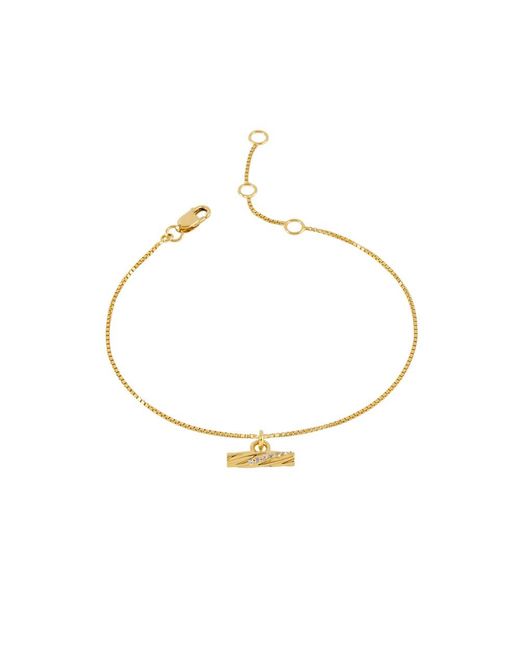 Rachel Jackson Metallic Twisted T Bar Chain Bracelet