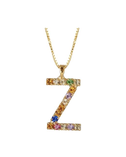 Caroline Svedbom Metallic Initial Z Letter Necklace