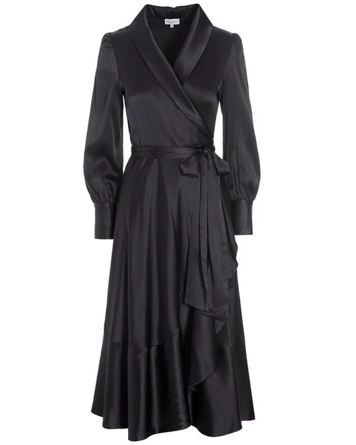 Dea Kudibal Black Vitah Silk Wrap Dress