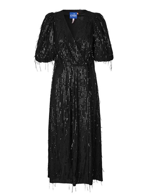Crās Black Dakota Sequin Dress