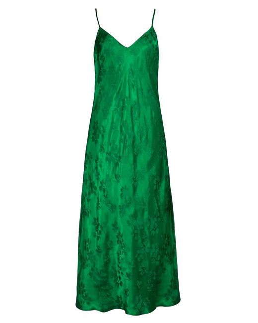 Essentiel Antwerp Green Vegetarian Long Slip Dress