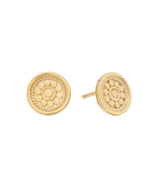 Anna Beck Metallic Round Stud Dotted Earrings