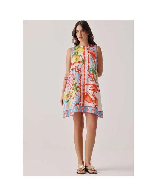 NOIB Red Harper Linen Dress