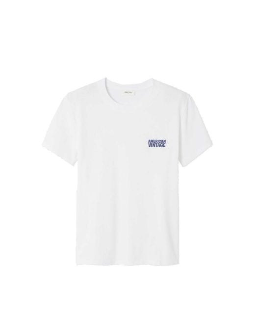 American Vintage White Ykobow Cotton T-Shirt