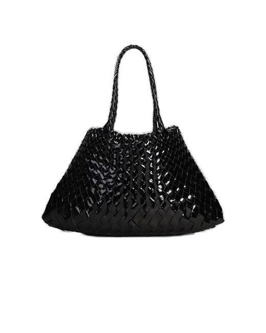 Dragon Diffusion Black Santa Croce Big Woven Bag