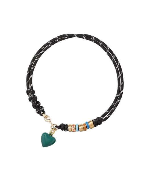 Roxanne Assoulin Black Happy Cord Charm Necklace