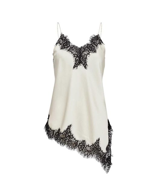 Haute L'Amitié Multicolor Naomi Asymmetrical Contrast Lace Edge Camisole