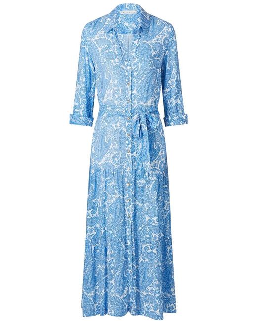 Heidi Klein Blue Cm Maxi Shirt Dress