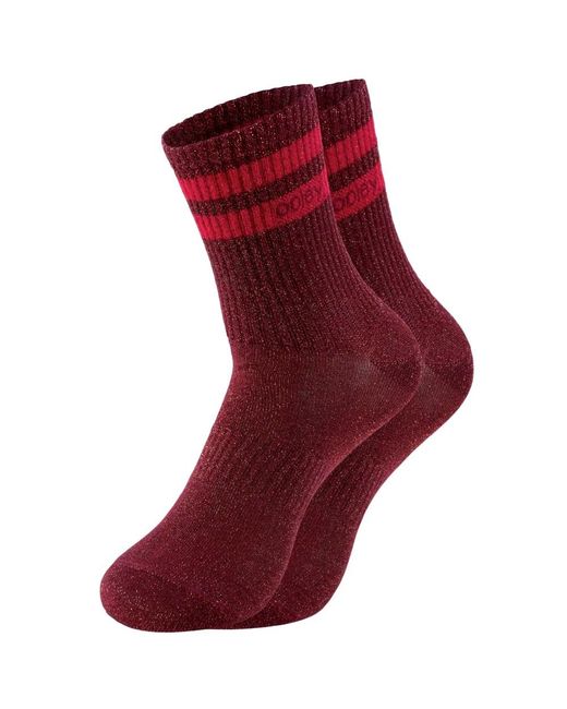 OOLY Red Electra Glitter Socks