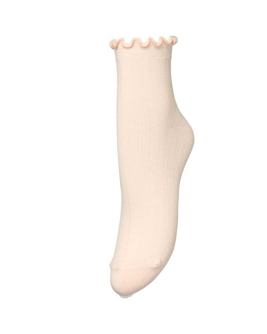 Becksöndergaard Natural Frilla Short Socks