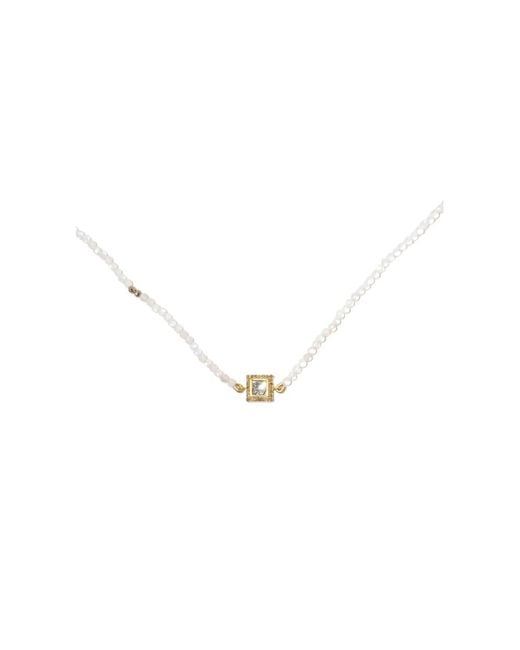 Shana Gulati Metallic Nava Square Beaded Necklace