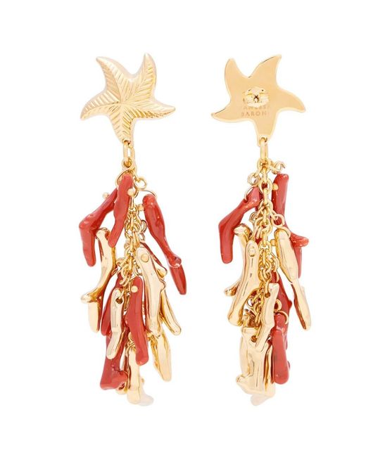Vanessa Baroni Orange Earrings