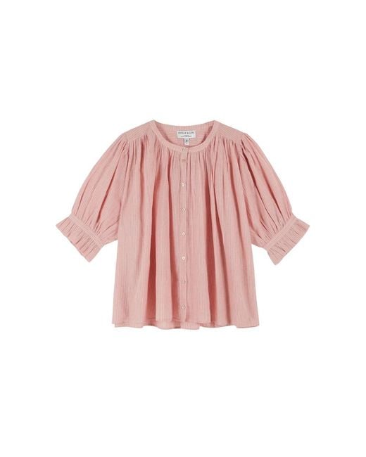 Emile Et Ida Pink Khadi Blouse