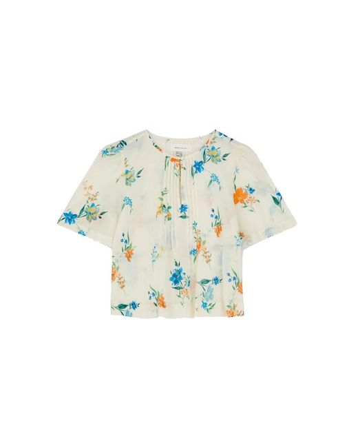 SKALL Blue Fiore Organic Cotton Blouse