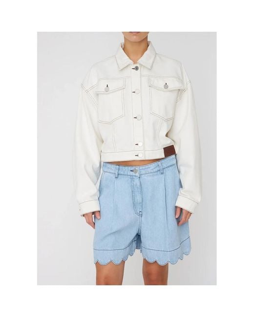 Stella Nova White Soft Denim Shorts
