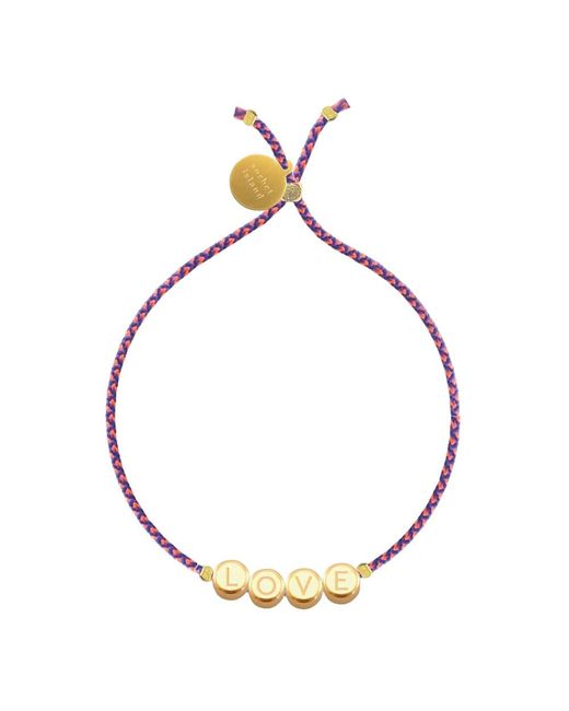 Sorbet Island Metallic Round Letter Bracelet
