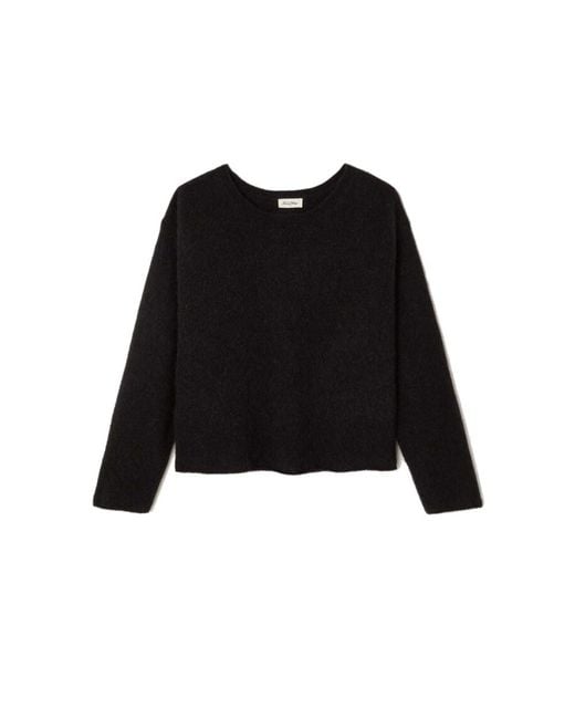 American Vintage Black Vitow Alpaca Blend Jumper