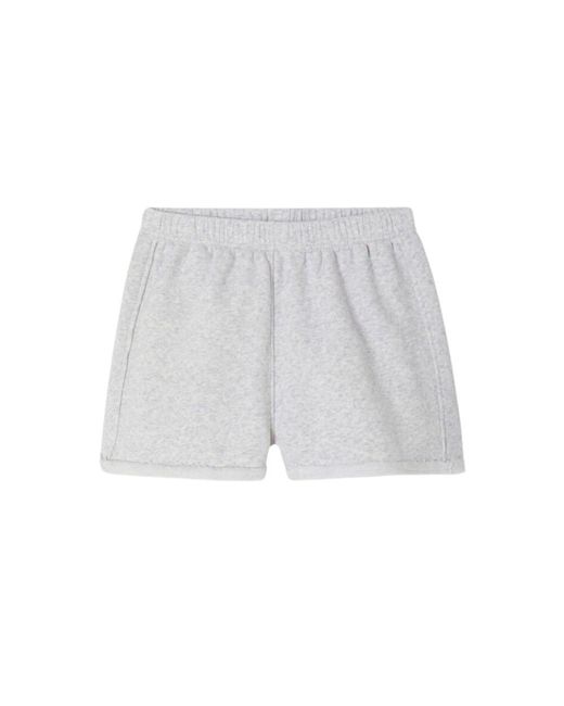 American Vintage Gray Atubay Jersey Mini Shorts