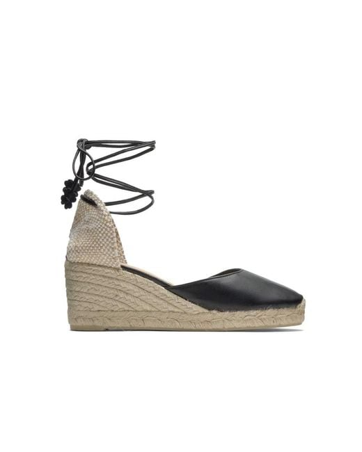 Castaner Metallic Carina 250 Nappa Leather Heeled Espadrille
