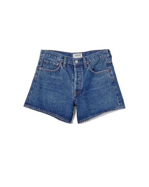 Agolde Blue Parker Long Shorts
