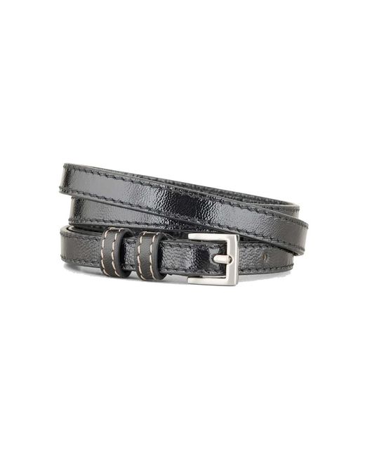 Becksöndergaard Gray Sheeny Aria Leather Belt